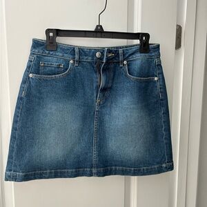 LOFT Classic Blue Denim Mini Skirt